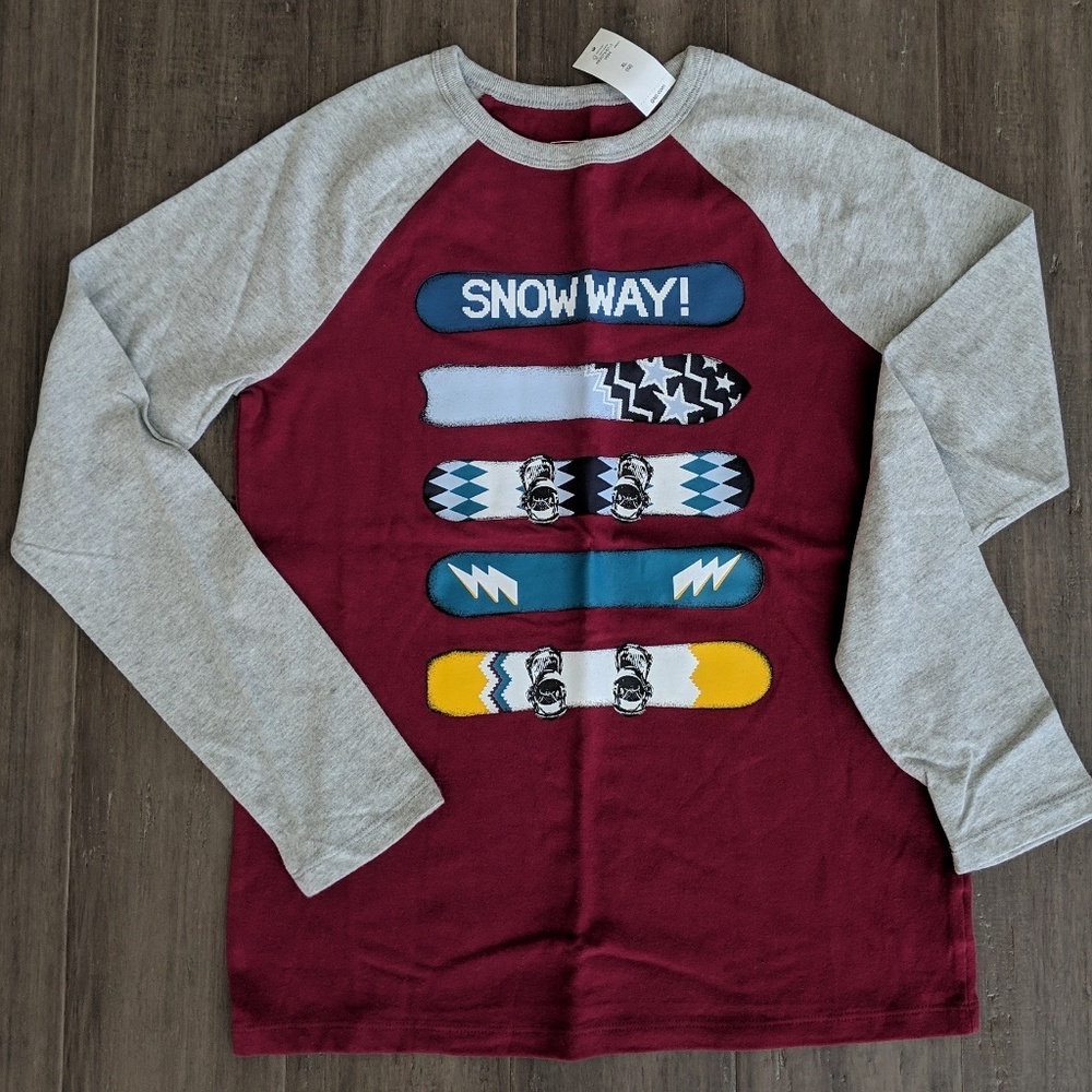 Boys Gap XL (12) Snow Way! long sleeve shirt